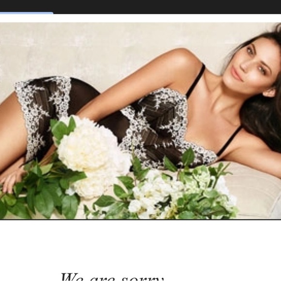 Wacoal ‘Embrace Lace’ Chemise medium black white sheer slip - Picture 3 of 10